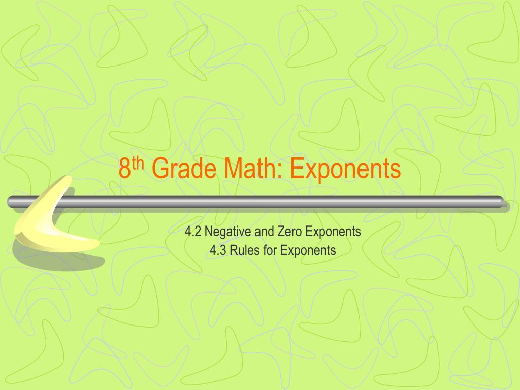 exponents lesson plan