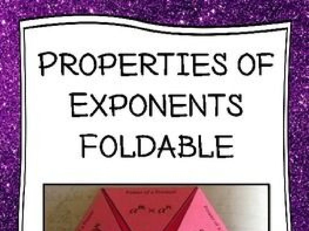 exponent properties foldable