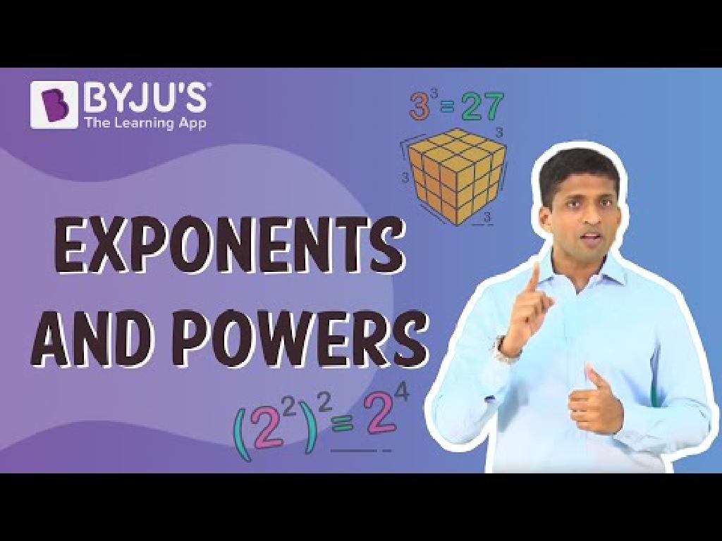 teacher explains exponents