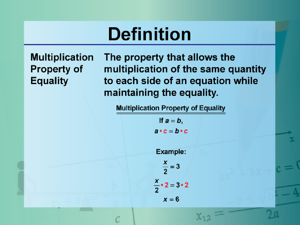 equality multiplication rule