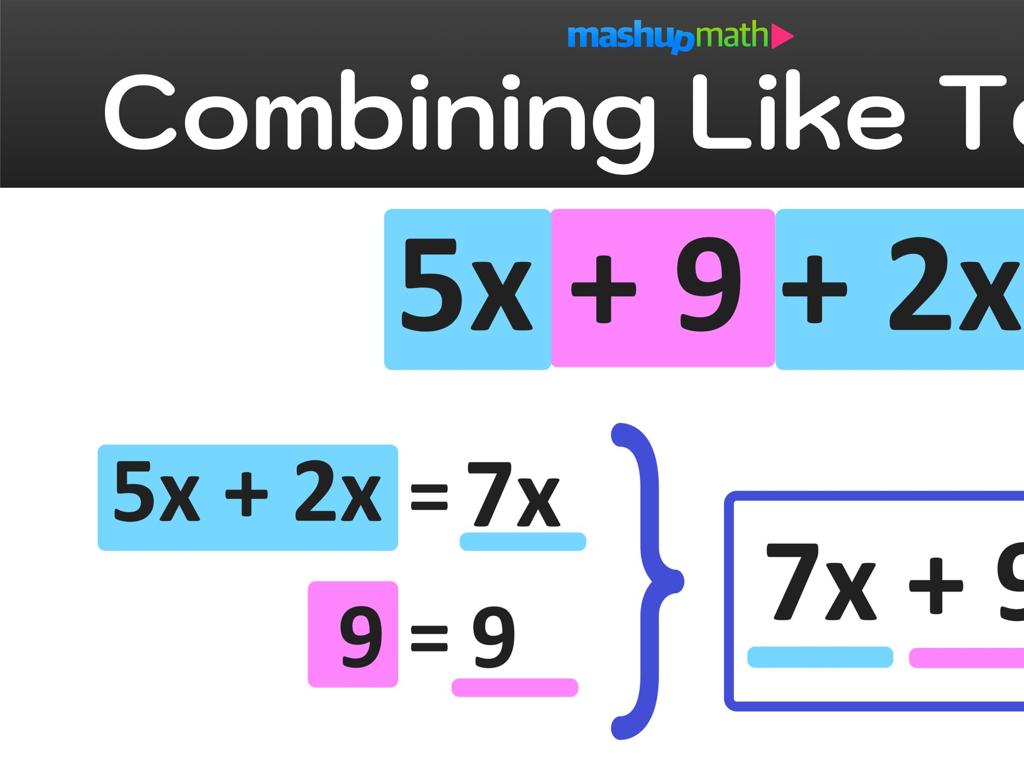 combining like terms equations