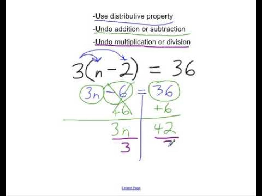 algebra distributive property