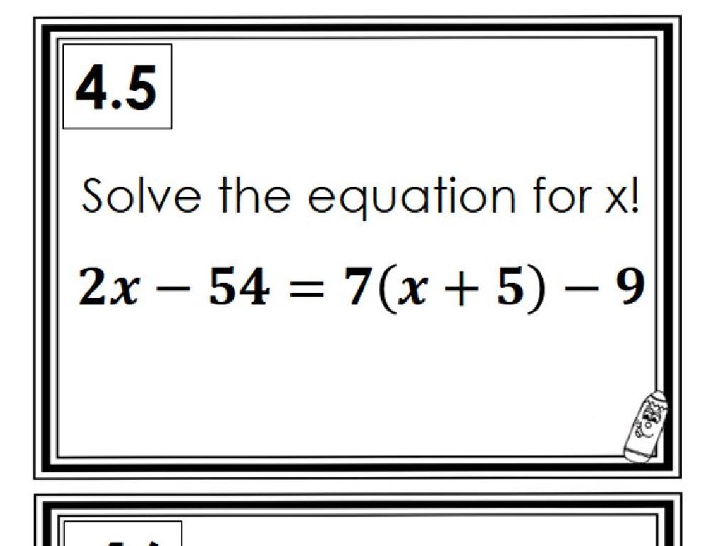 math equation solving