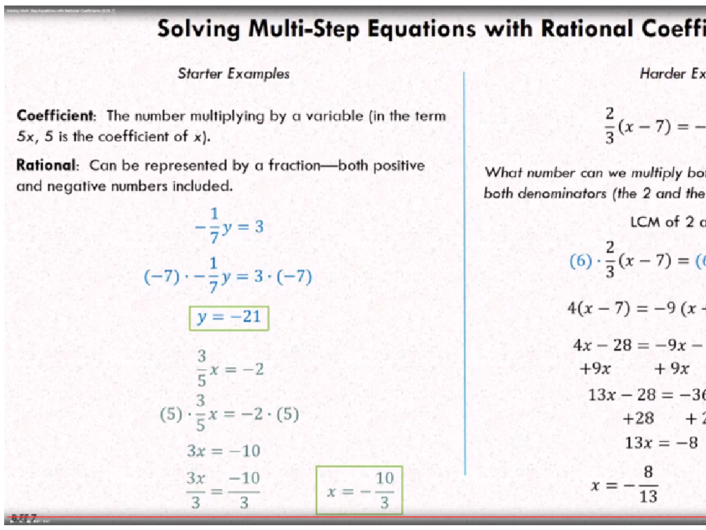 multi-step equations examples