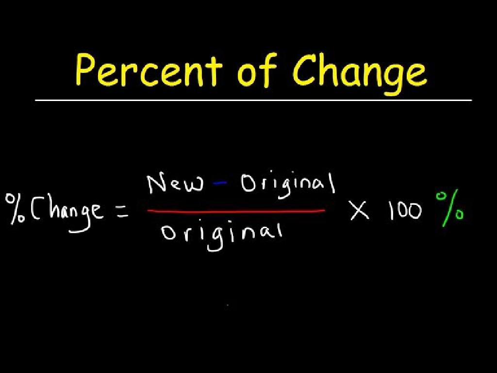 percent change formula