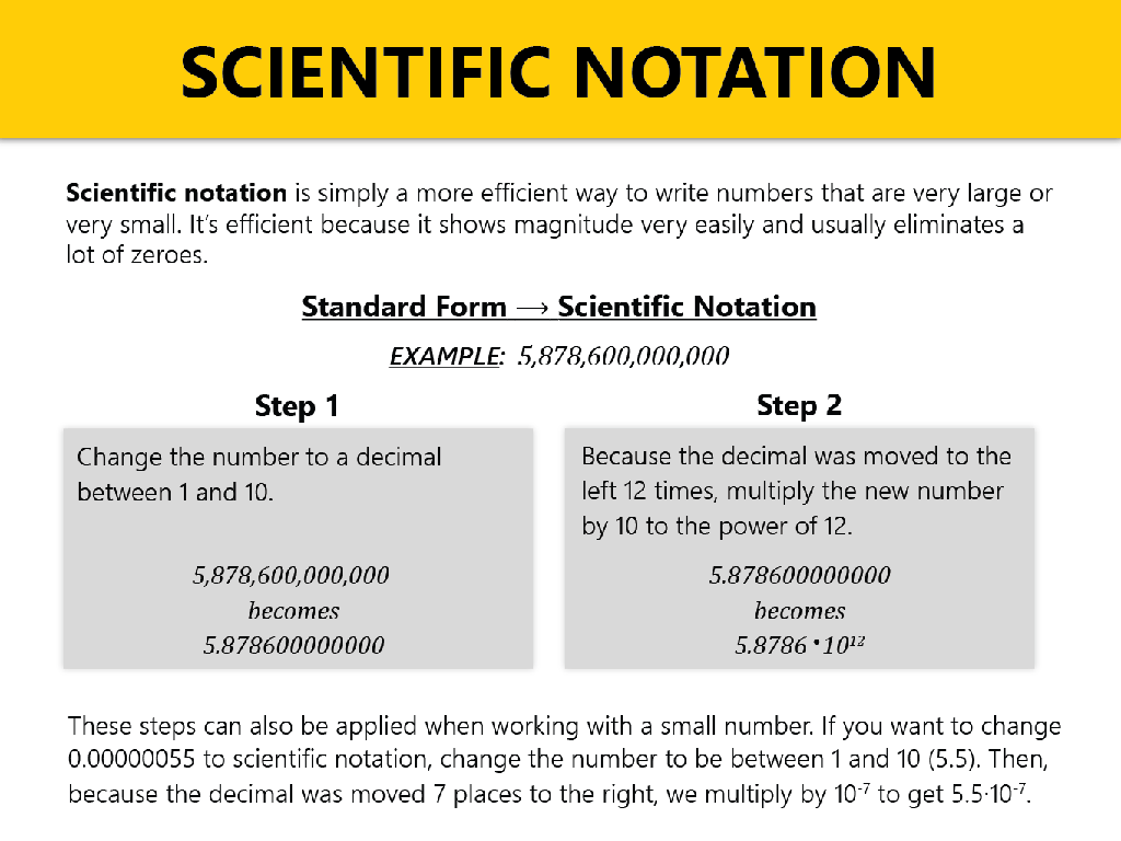 scientific notation conversion