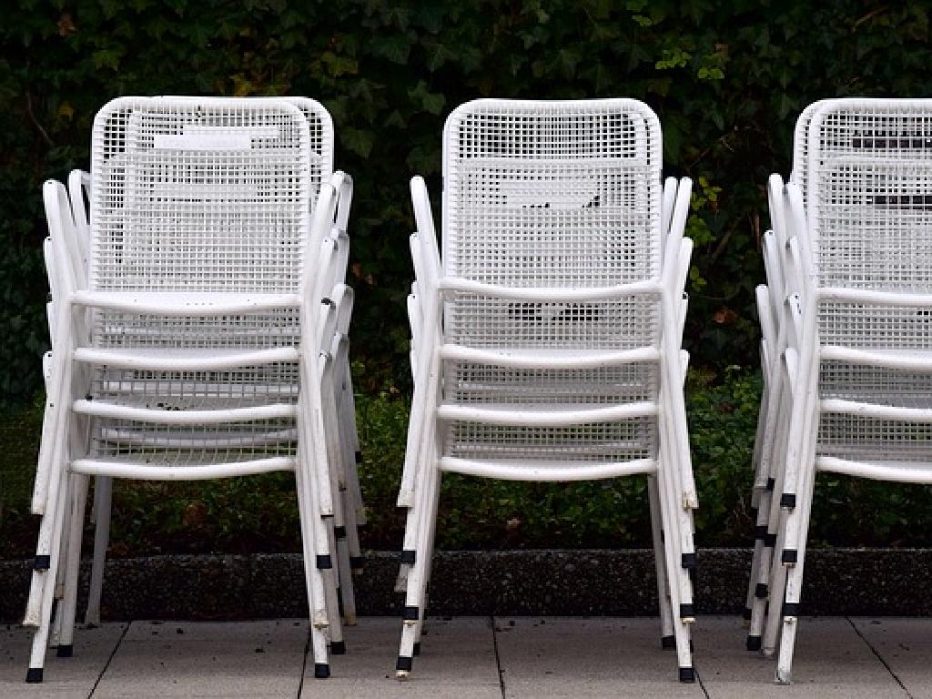 stacked patio chairs