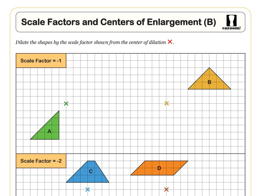 colored shapes enlargement