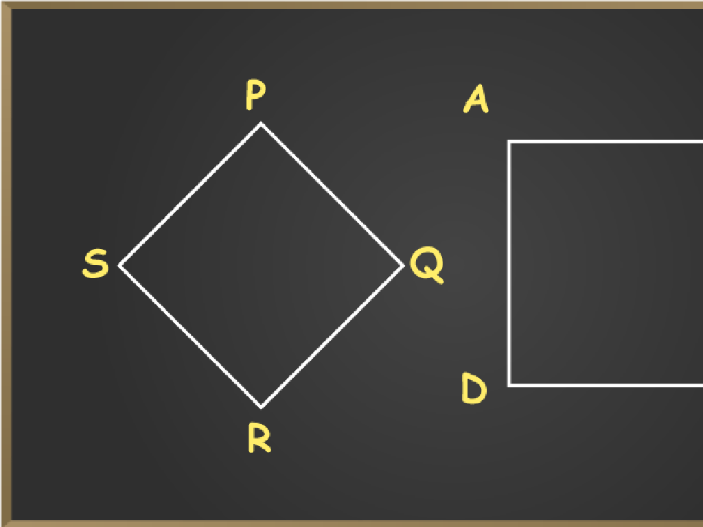 diamond PQRS rectangle