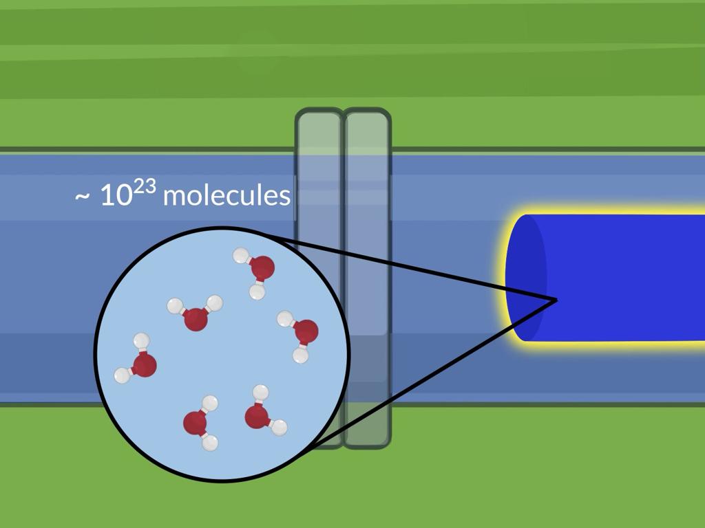 magnified tube molecules