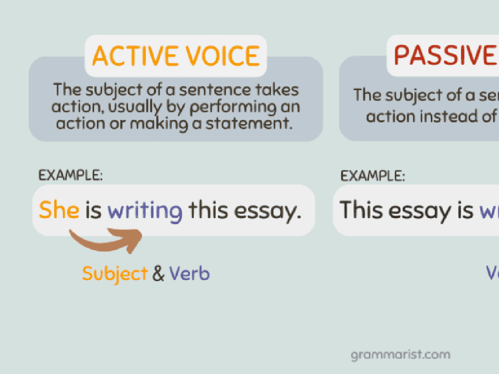 active passive voice examples