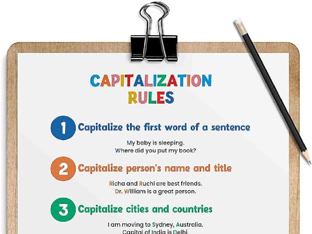 capitalization rules pencil