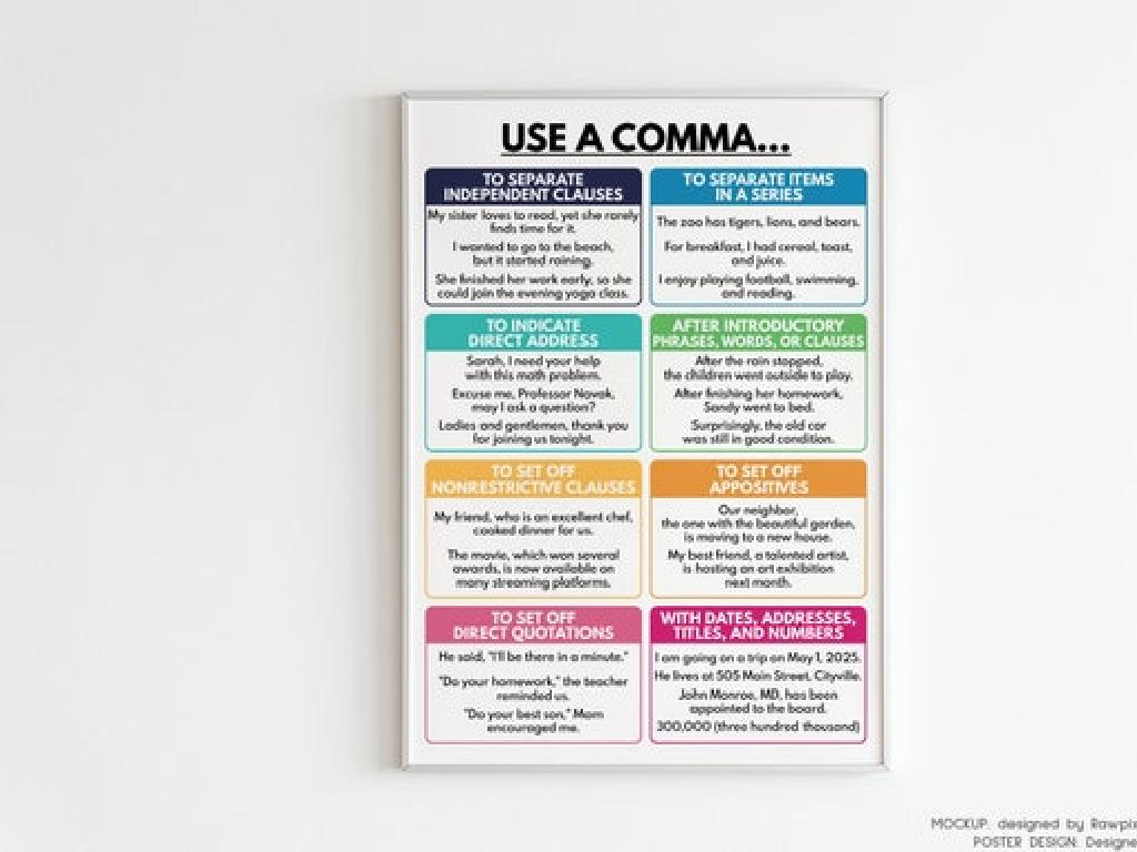 comma usage examples