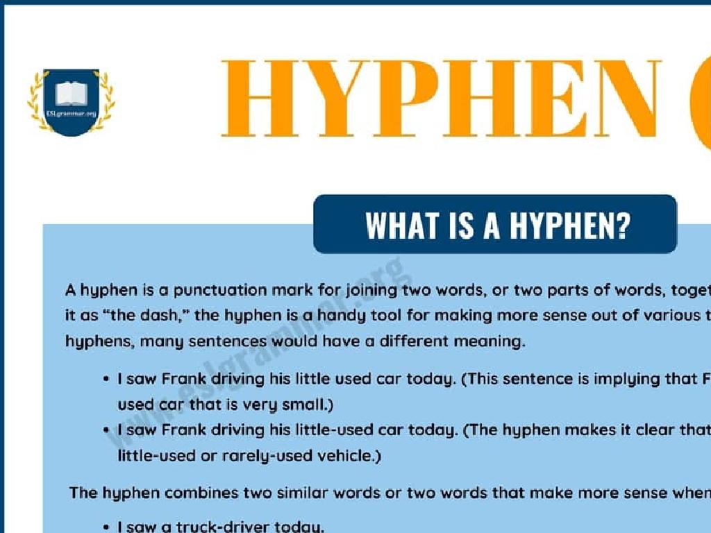 hyphen usage guide