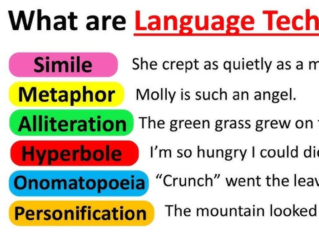 language techniques chart