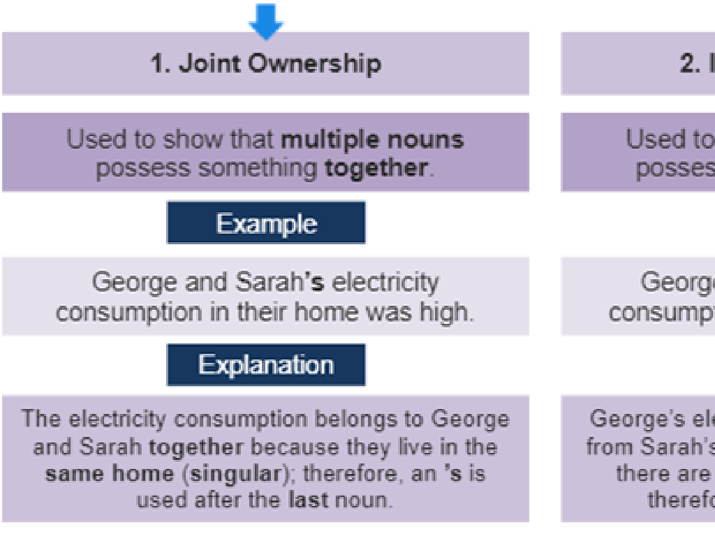 joint vs individual ownership grammar