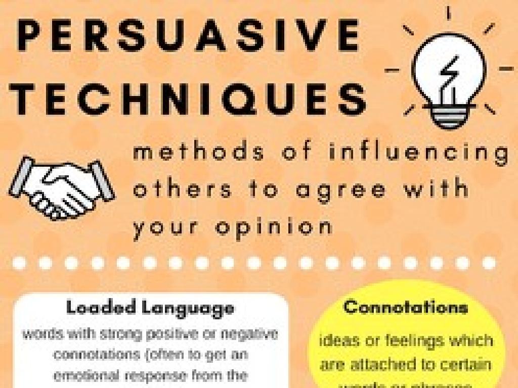 persuasive techniques infographic