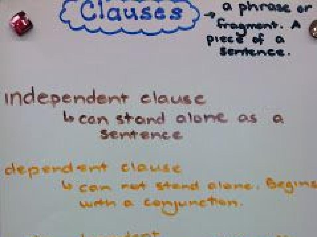 independent dependent clauses