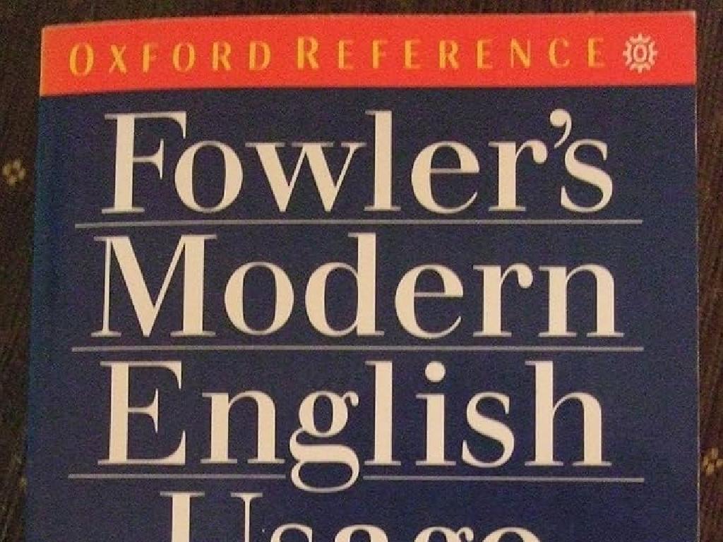 fowlers english usage book