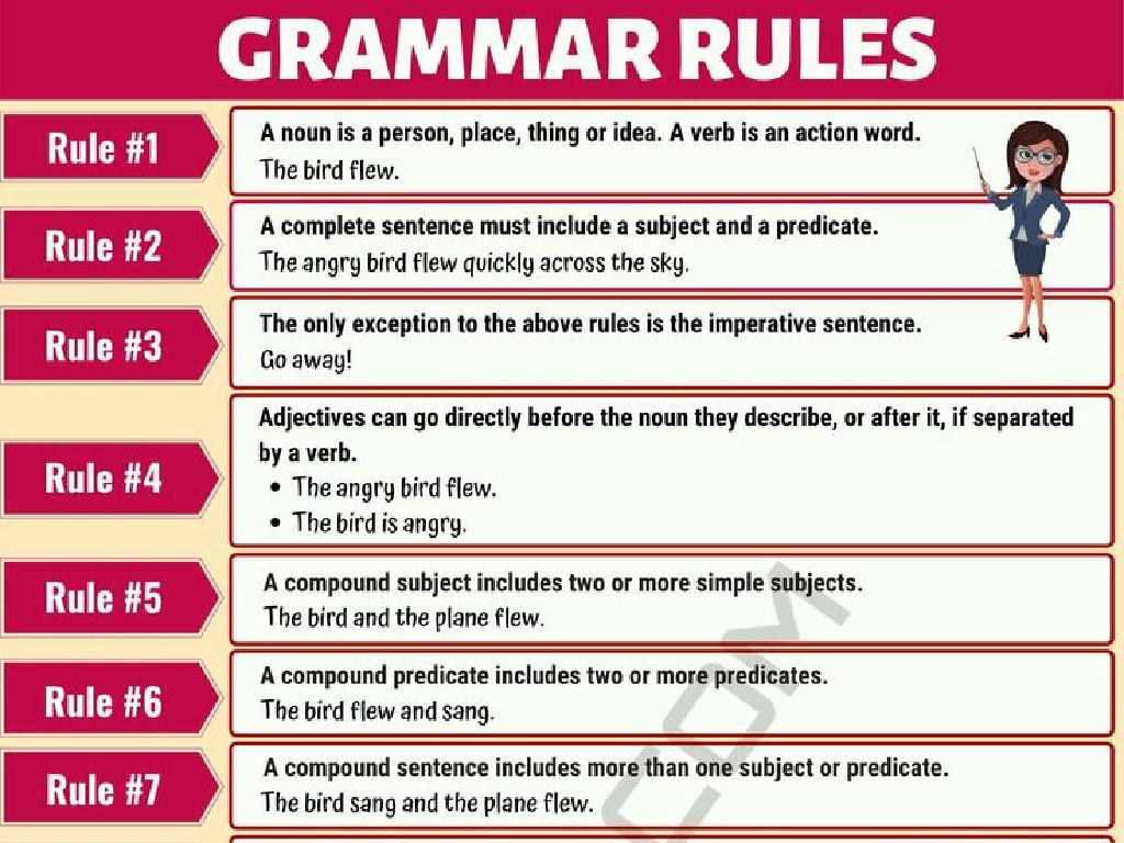 grammar rules infographic