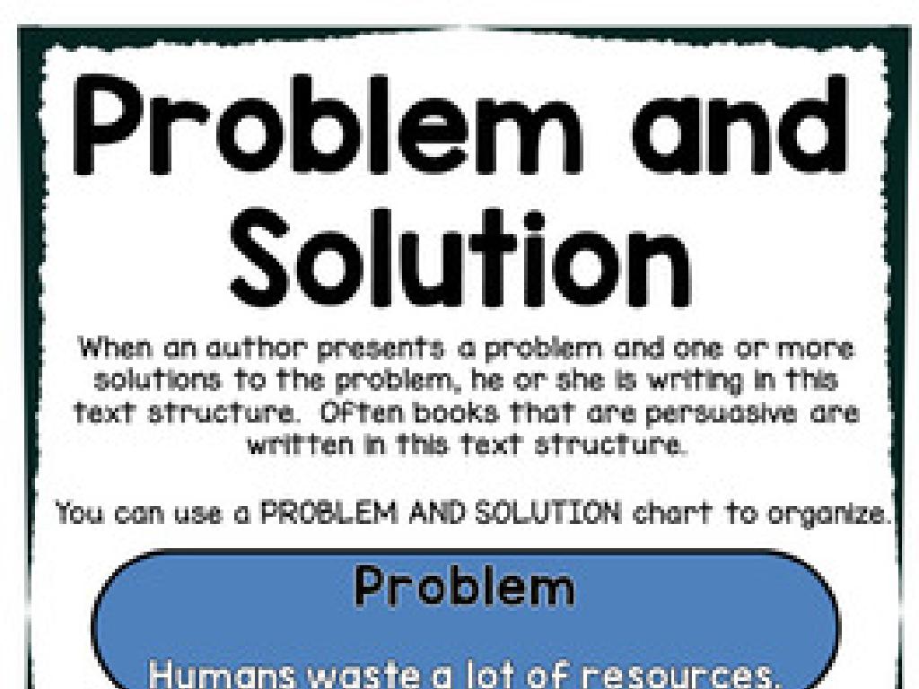 problem solution chart