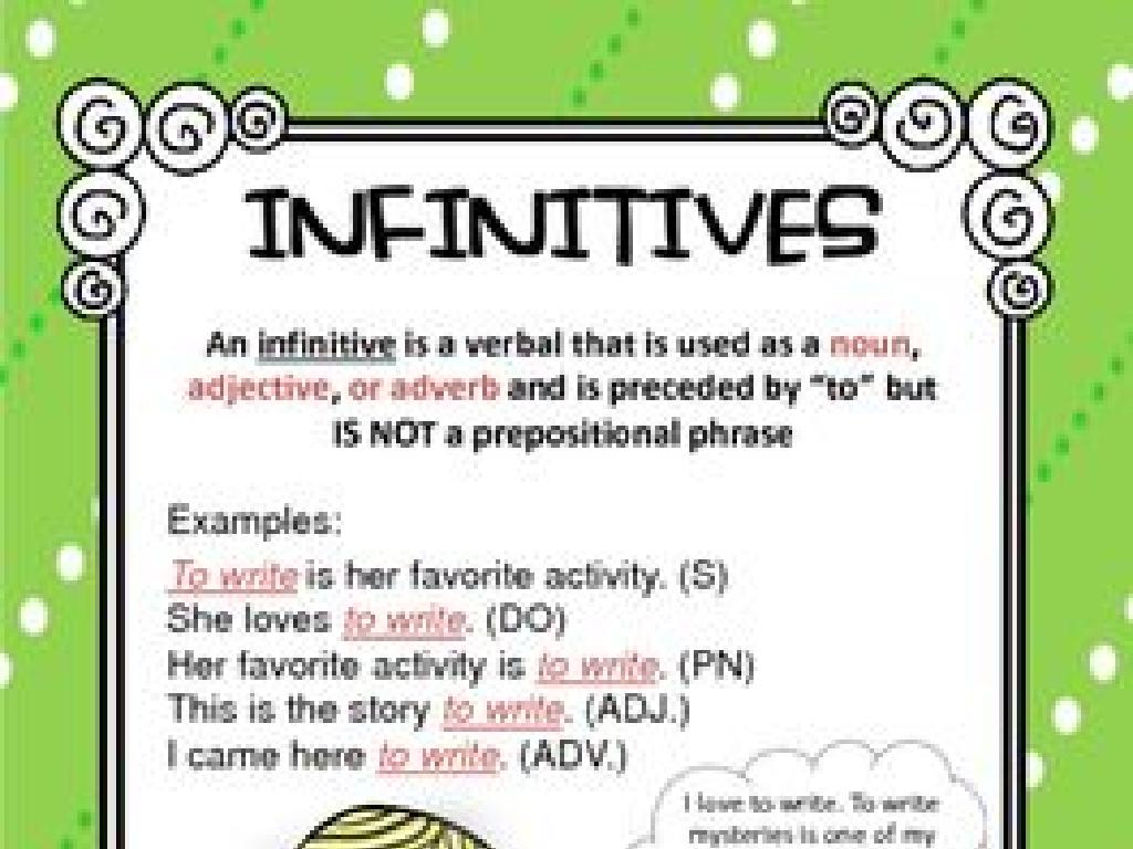 infinitives grammar guide