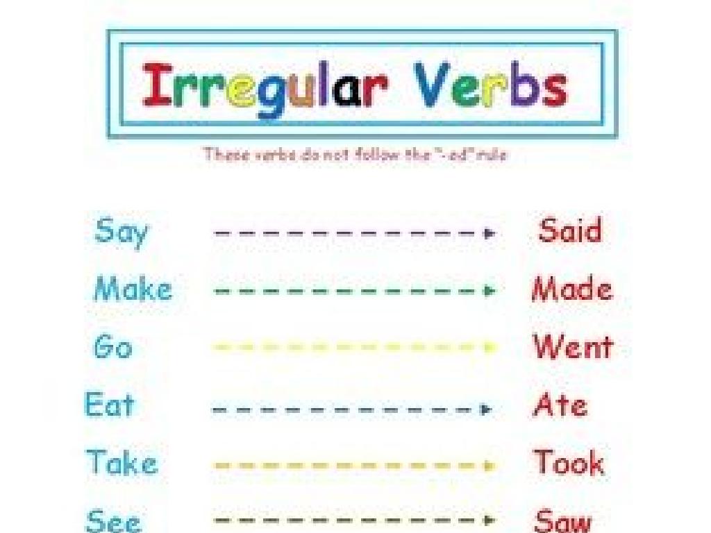 irregular verb conjugations