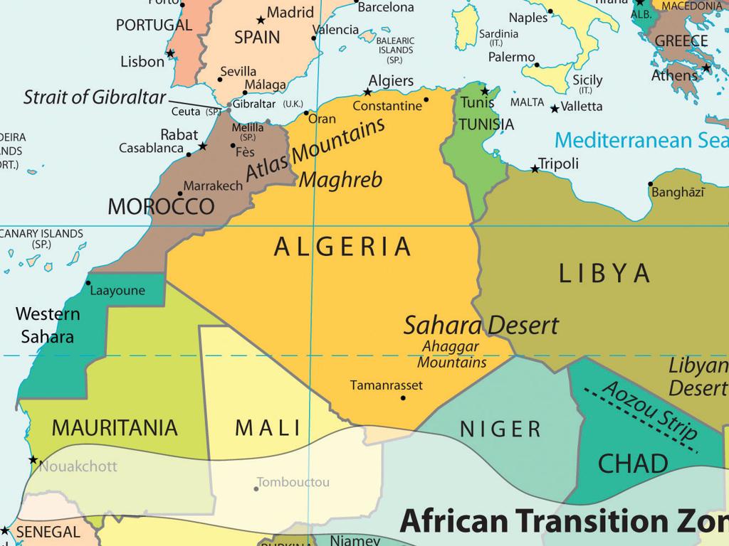 north africa southern europe map