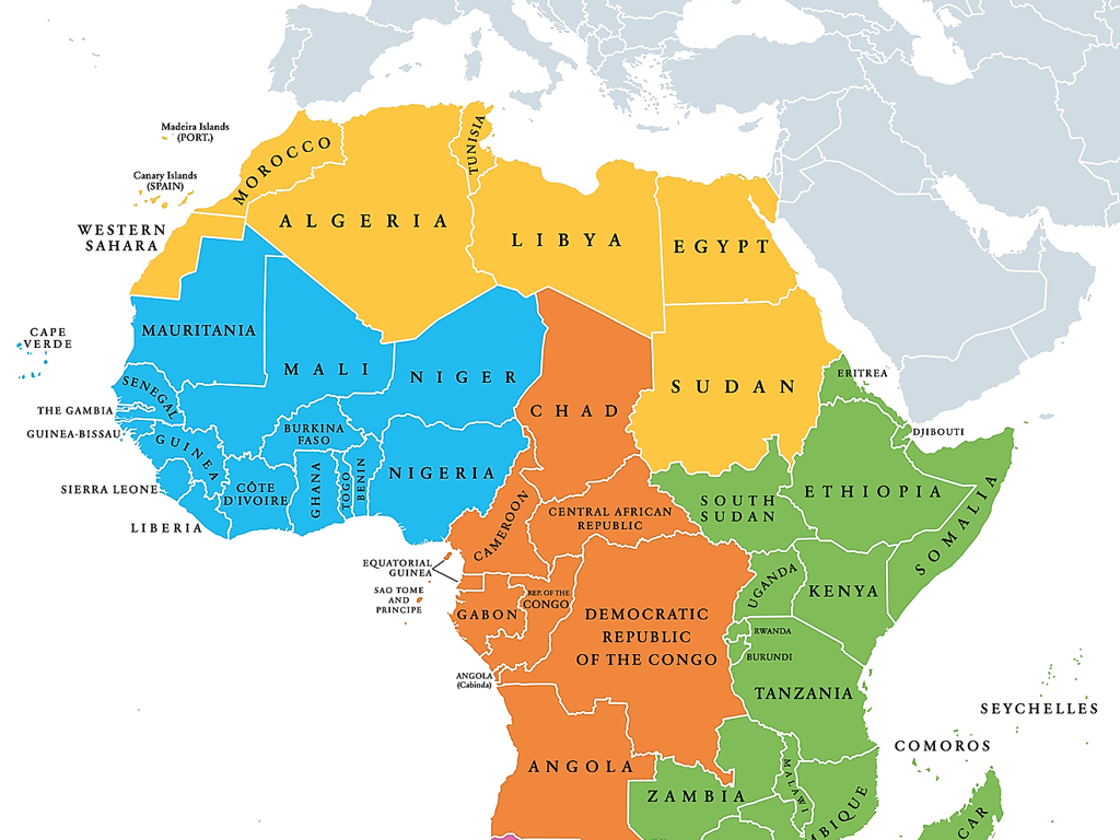 african countries map