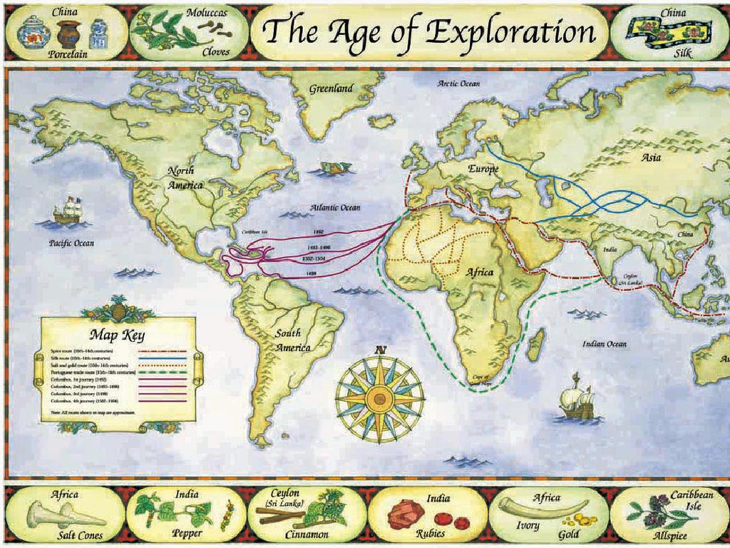 exploration trade routes map