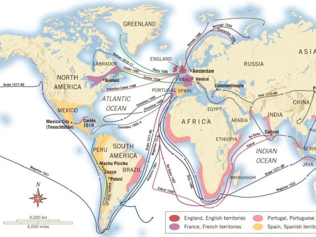 historic exploration routes