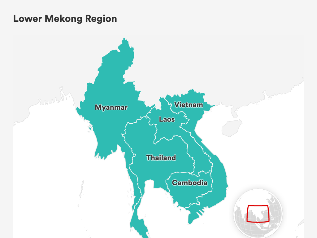 lower mekong region map