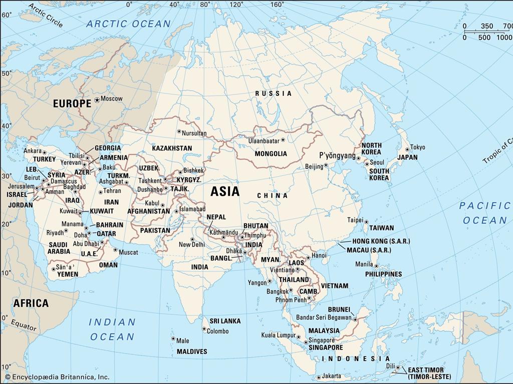 asia regional map