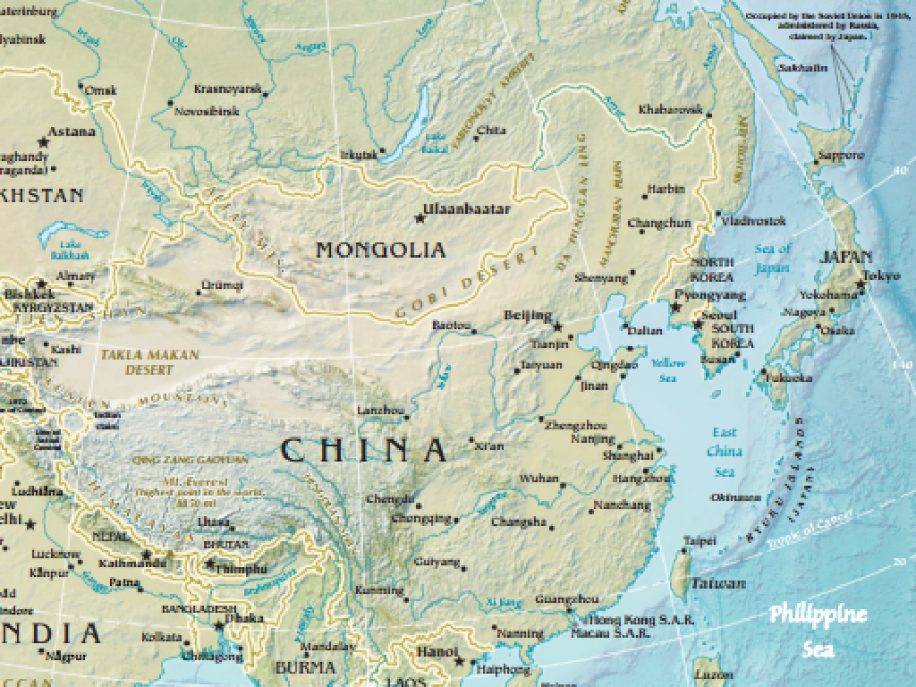 eastern asia map