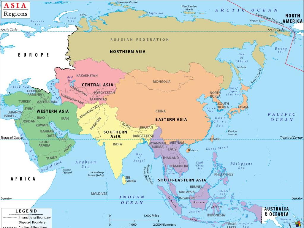 asia country map