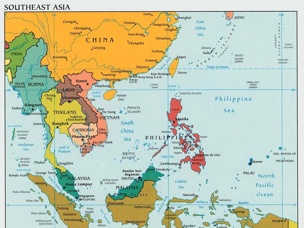 southeast asia map