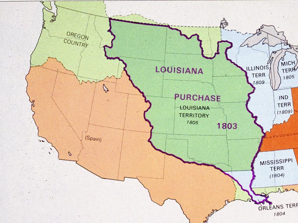 louisiana purchase 1803 map