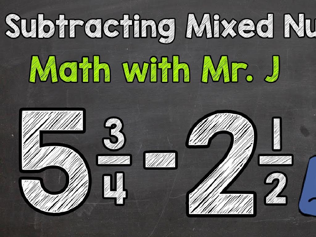 mixed numbers subtraction