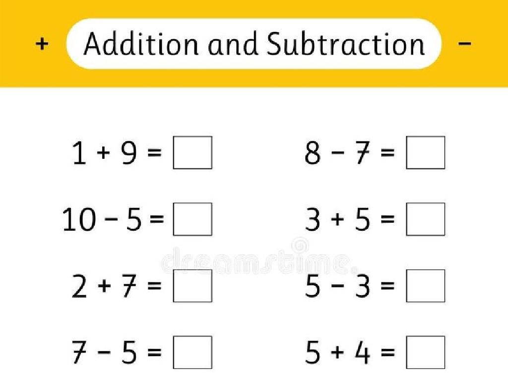 math addition subtraction