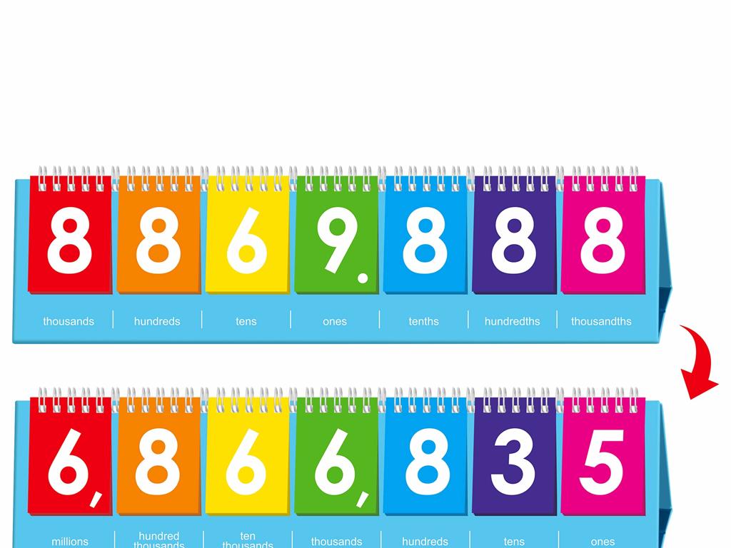 colorful place value charts