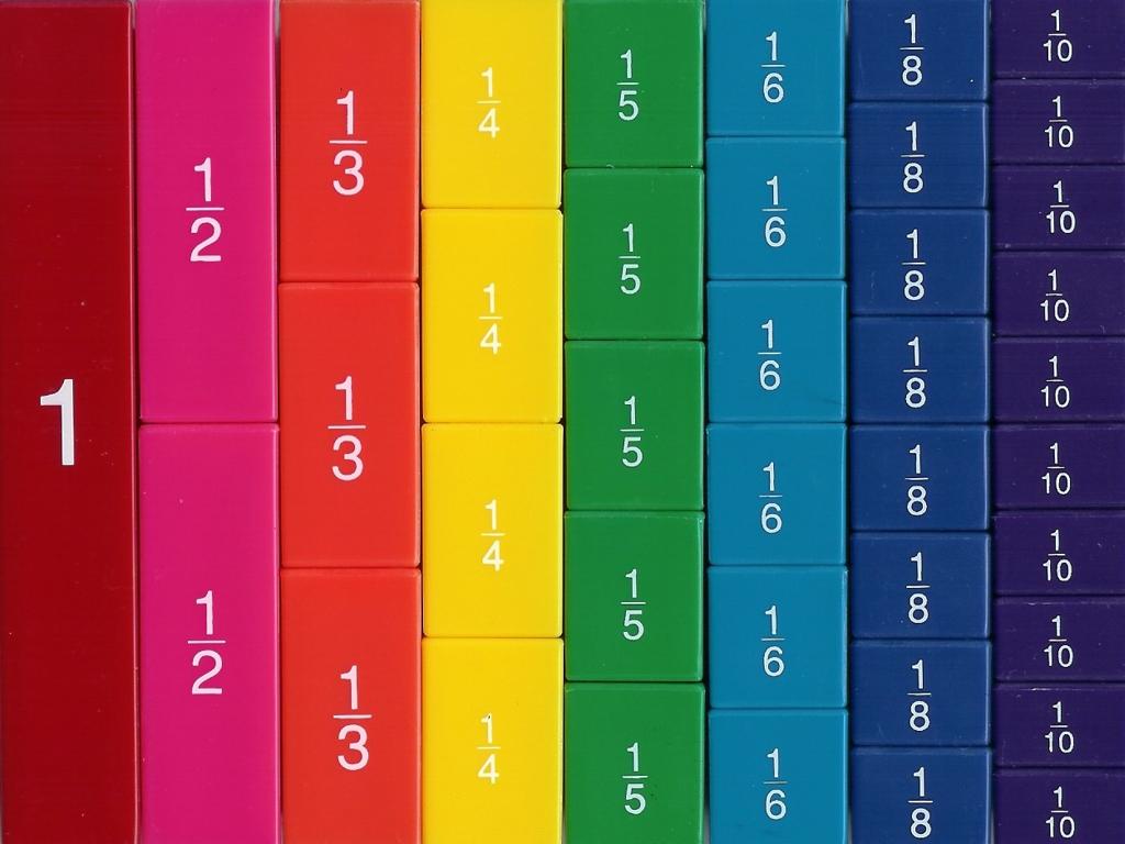 colorful fraction bars