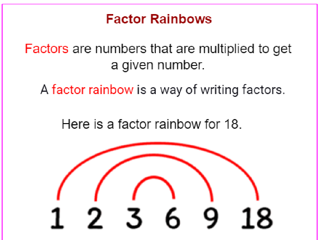 18 factor rainbow