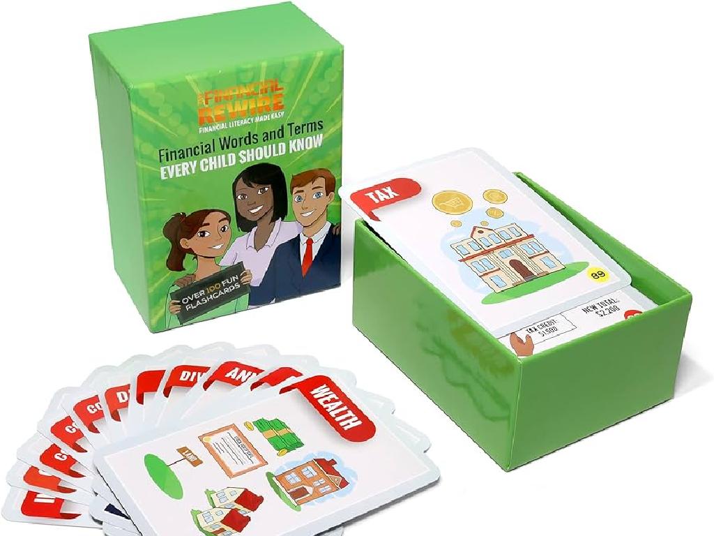 green educational flashcards