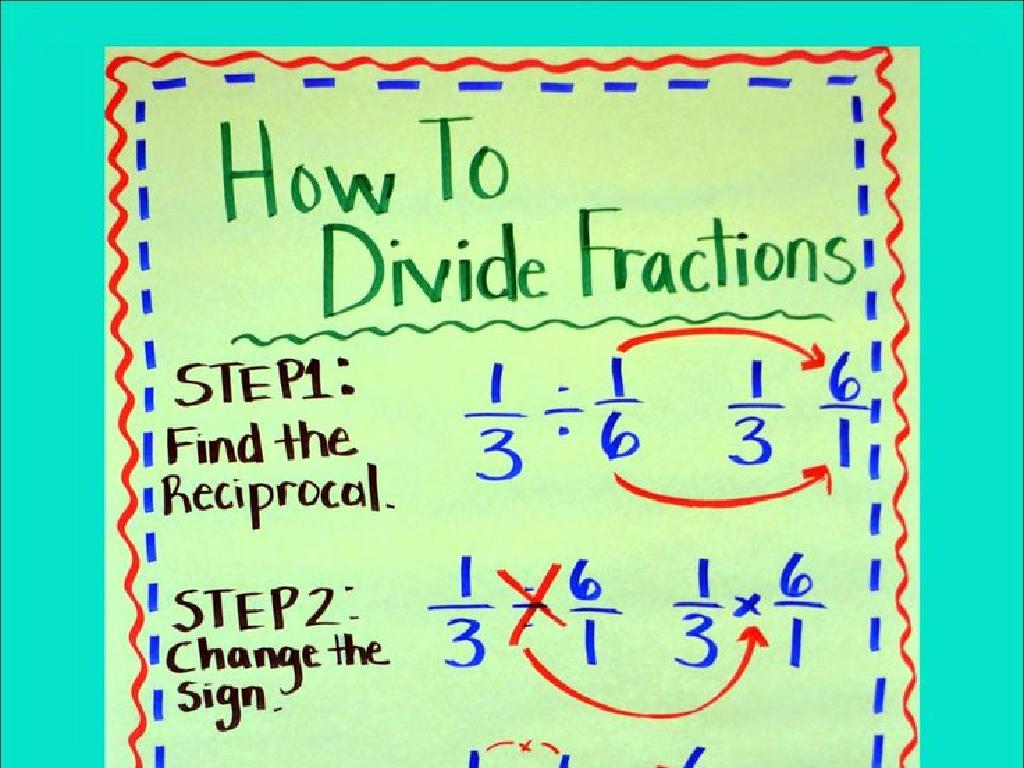 dividing fractions steps