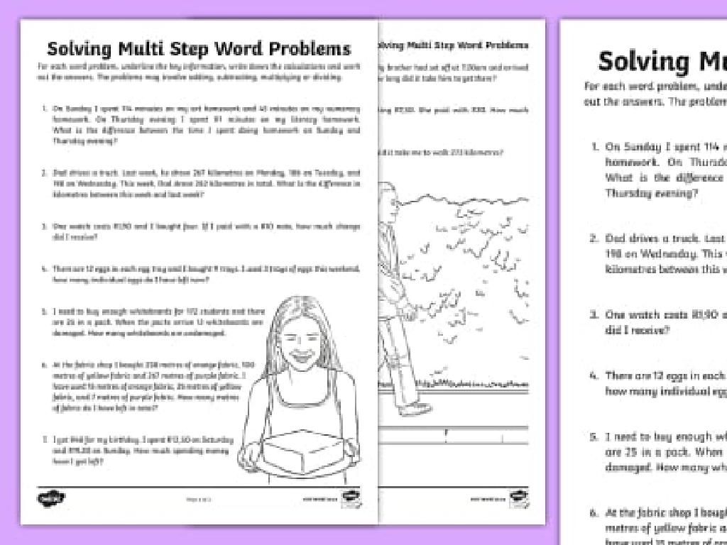 multi-step word problems