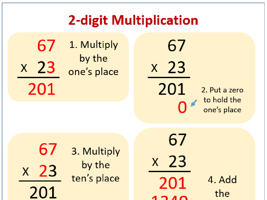 2-digit multiplication