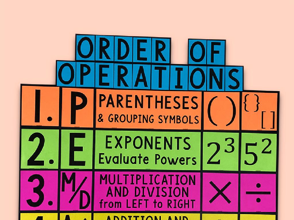 math operations sequence