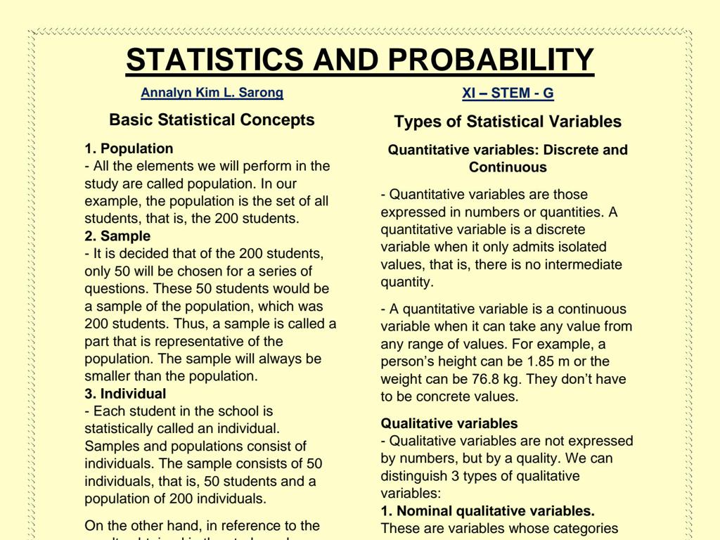 yellow statistics probability