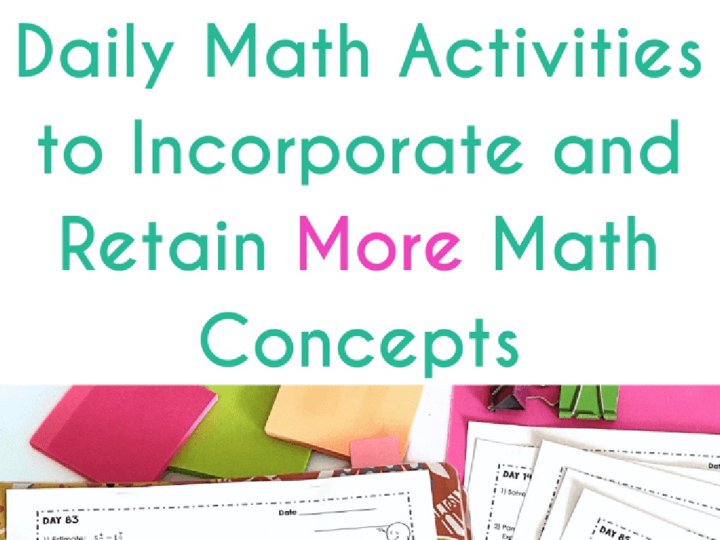 math activities worksheets