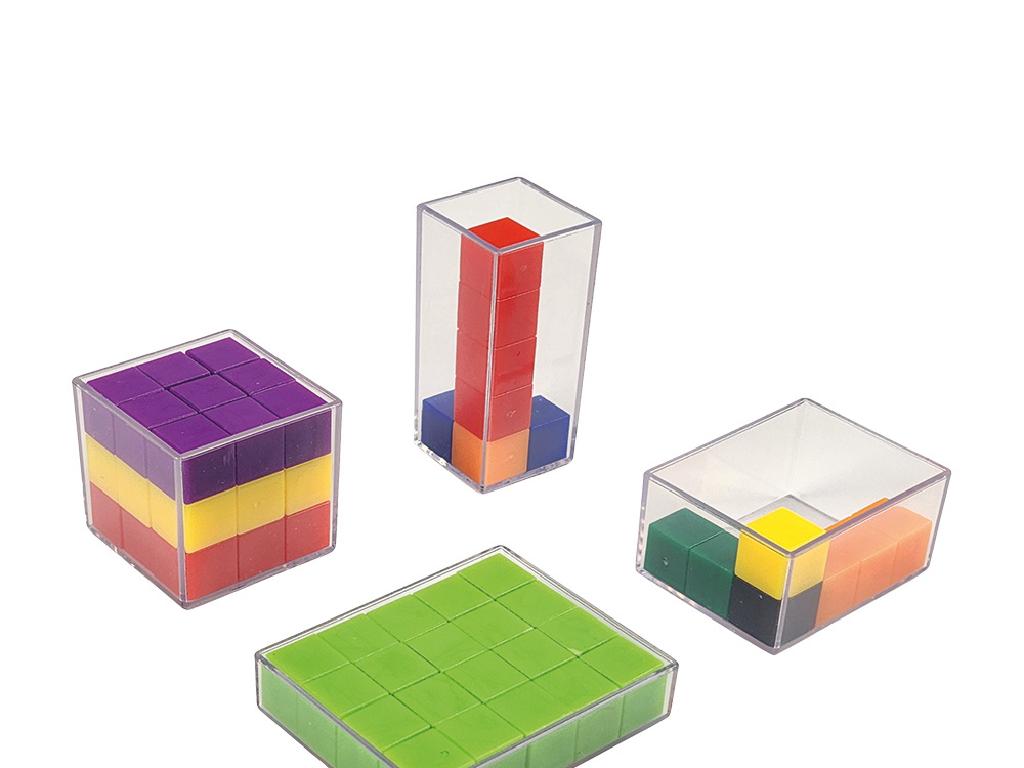 colorful cubes containers